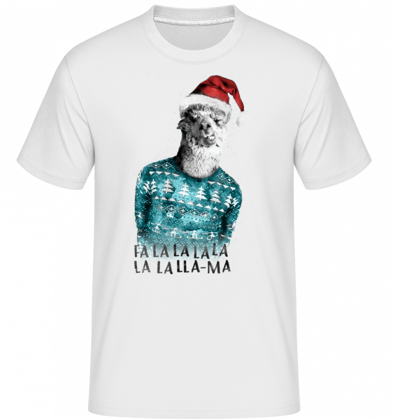 Lama De Noël -  T-Shirt Shirtinator homme - Blanc - Vorn