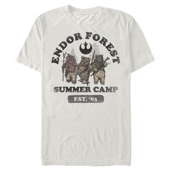 Star Wars - Ewoks Endor Summer Camp - Homme T-shirt - Crème - Devant
