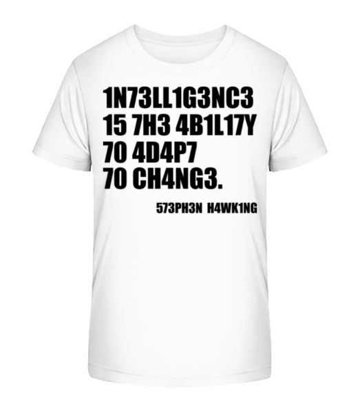 Intelligence Adapt To Changes - T-shirt bio Enfant Stanley Stella - Blanc - Devant