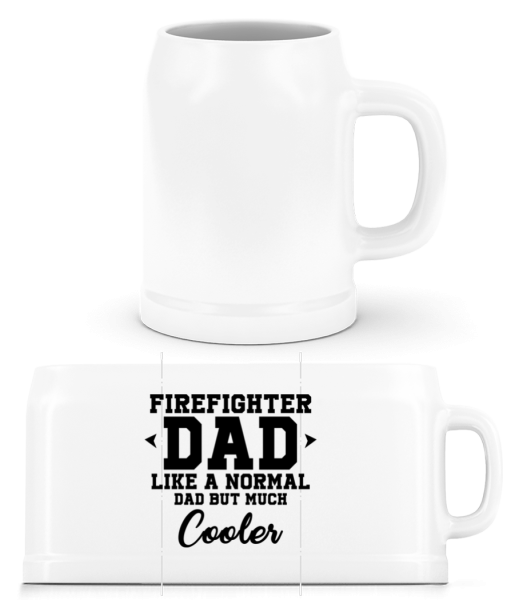 Cool Firefighter Dad - Chope de bière - Blanc - Devant
