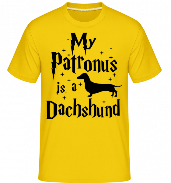 My Patronus Is A Dachshund -  T-Shirt Shirtinator homme - Jaune doré - Vorn