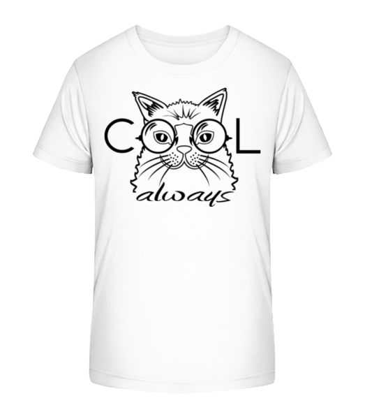Cool Cat Always - T-shirt bio Enfant Stanley Stella - Blanc - Devant