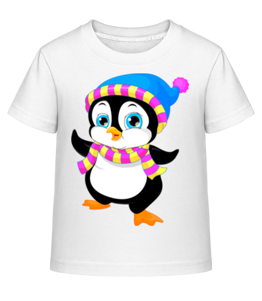 Pingouin Avec Écharpe - T-shirt shirtinator Enfant - Blanc - Devant