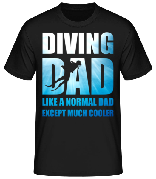 Diving Dad - T-shirt standard Homme - Noir - Devant