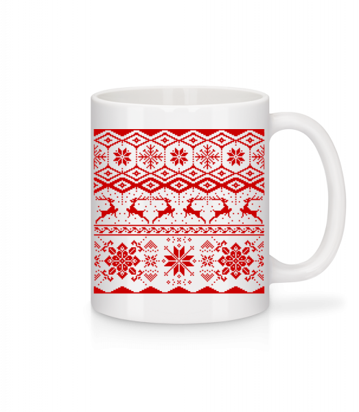 Motif De Noël - Mug en céramique blanc - Blanc - Vorn