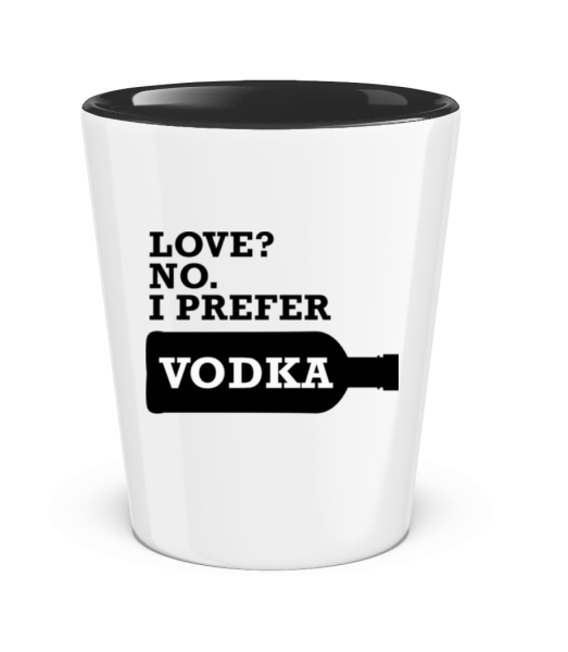 I Prefer Vodka - Verre à shot bicolore - Blanc / Noir - Devant