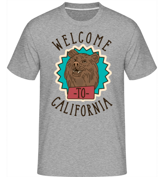 Welcome To California -  T-Shirt Shirtinator homme - Gris chiné - Devant