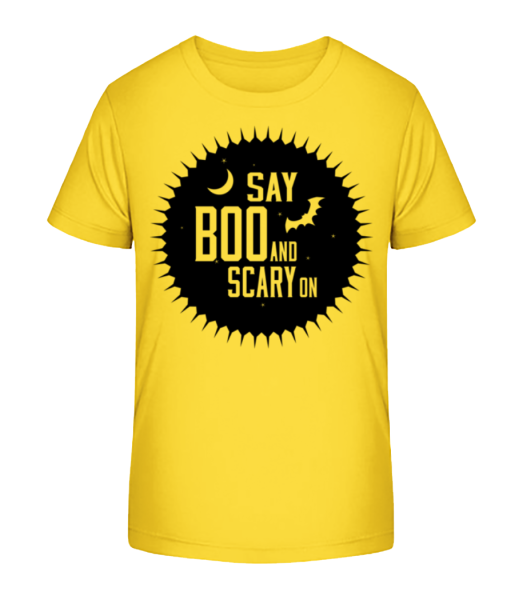 Say Boo And Scary On - T-shirt bio Enfant Stanley Stella - Jaune - Devant