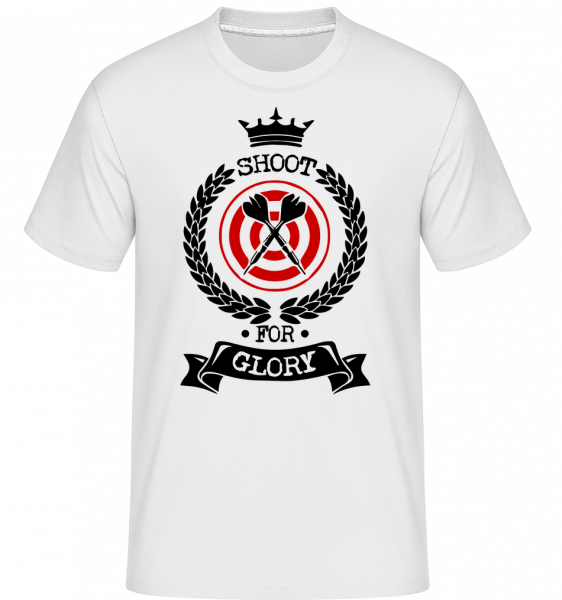 Darts Shoot For Glory -  T-Shirt Shirtinator homme - Blanc - Vorn