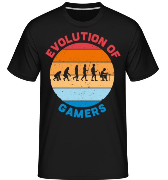 Evolution Of Gamer -  T-Shirt Shirtinator homme - Noir - Devant