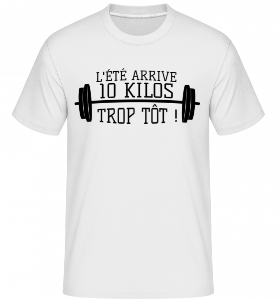 L'Été Arrive 10 Kilos Trop Tôt! -  T-Shirt Shirtinator homme - Blanc - Vorn
