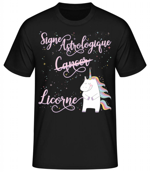 Signe Astrologique Licorne Cance - T-shirt standard homme - Noir - Vorn