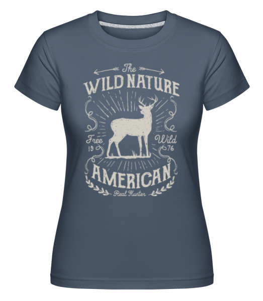 Wild Nature -  T-shirt Shirtinator femme - Bleu denim - Devant
