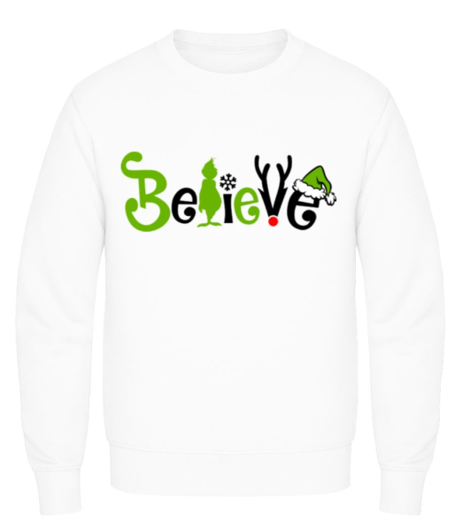 Believe - Sweatshirt Homme - Blanc - Devant