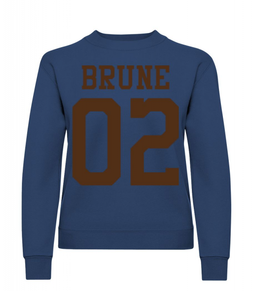 Brune 02 - Sweatshirt Femme - Bleu marine - Devant