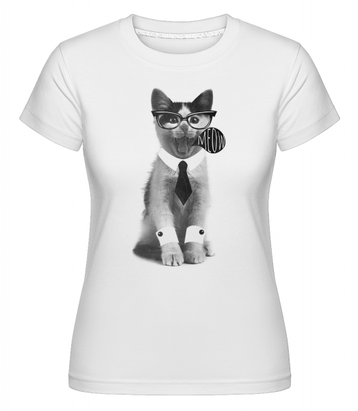 Chat De Hipster -  T-shirt Shirtinator femme - Blanc - Vorn