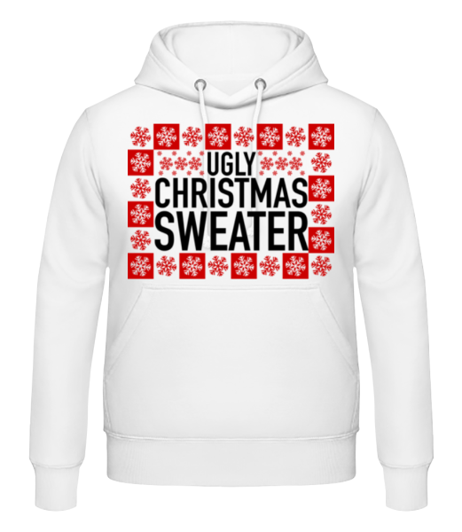 Ugly Christmas Sweater - Sweat à capuche Homme - Blanc - Devant