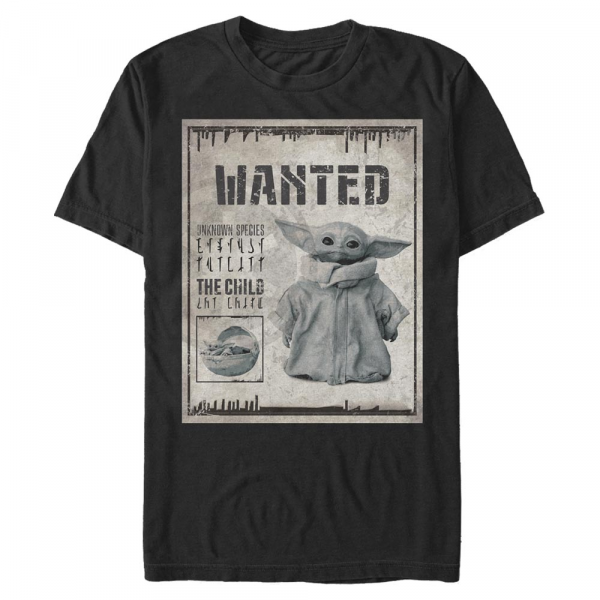 Star Wars - The Mandalorian - The Child Wanted Child Poster - Homme T-shirt - Noir - Devant