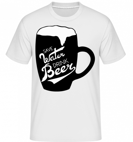 Save Water Drink Beer -  T-Shirt Shirtinator homme - Blanc - Vorn