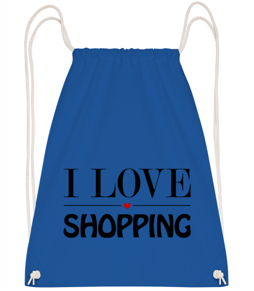 I Love Shopping - Sac à dos Drawstring - Bleu royal - Vorn
