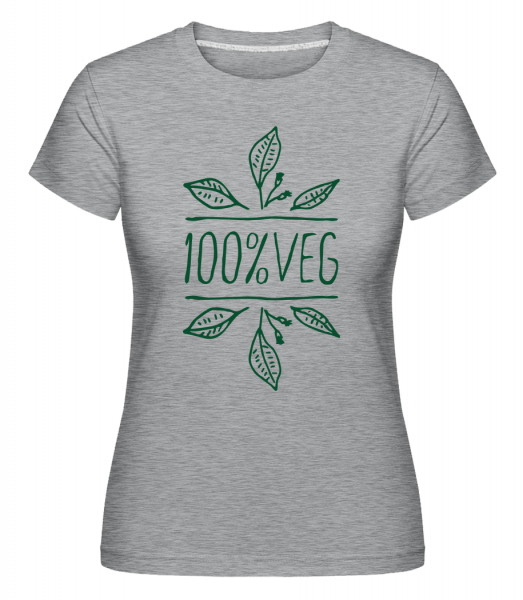 100 % Végétarien -  T-shirt Shirtinator femme - Gris bruyère - Vorn