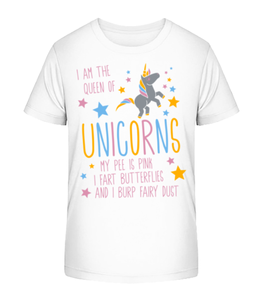 I'm The Queen Of Unicorns - T-shirt bio Enfant Stanley Stella - Blanc - Devant