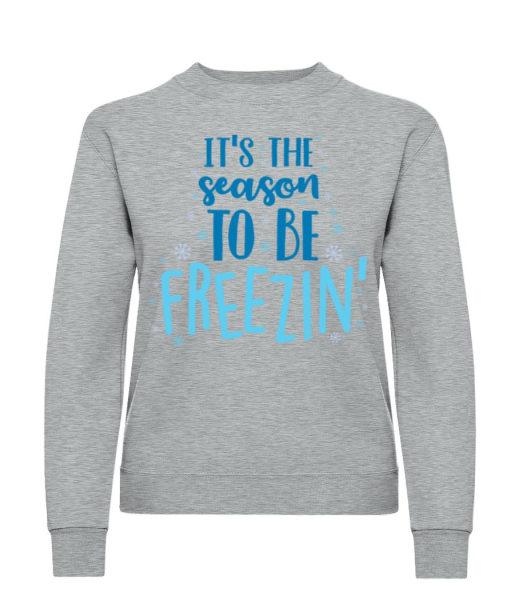 It Is The Season To Be Freezin - Sweatshirt Femme - Gris chiné - Devant