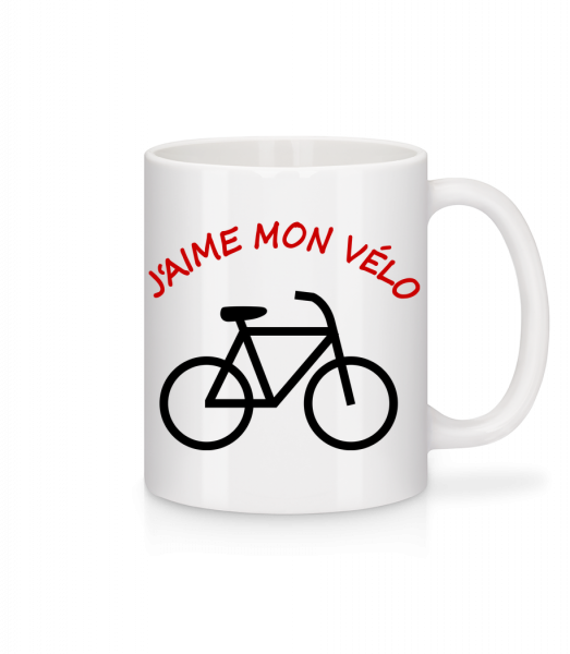 J'Aime Mon Vélo - Mug en céramique blanc - Blanc - Vorn
