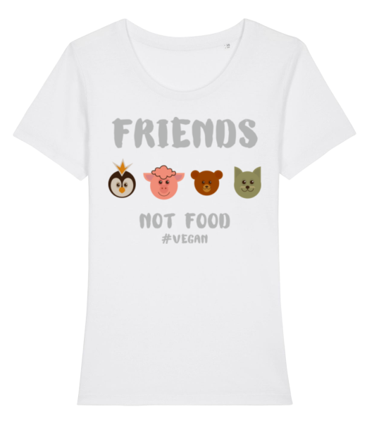 Friends Not Food - T-shirt bio Femme Stanley Stella - Blanc - Devant