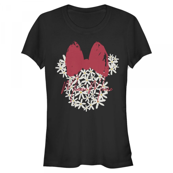 Disney Classics - Mickey Mouse - Minnie Mouse Floral - Femme T-shirt - Noir - Devant