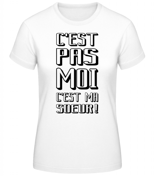 C'Est Ma Sœur - T-shirt standard Femme - Blanc - Vorn