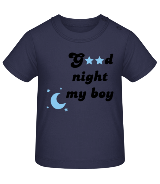 Good Night My Boy - T-shirt Bébé - Bleu marine - Devant