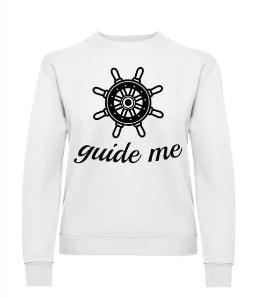 Guide Me - Sweatshirt Femme - Blanc - Vorn