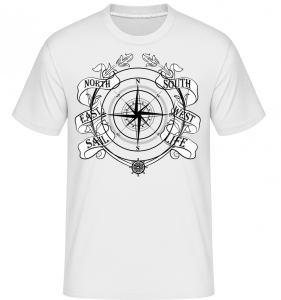 Sailing Compass -  T-Shirt Shirtinator homme - Blanc - Vorn