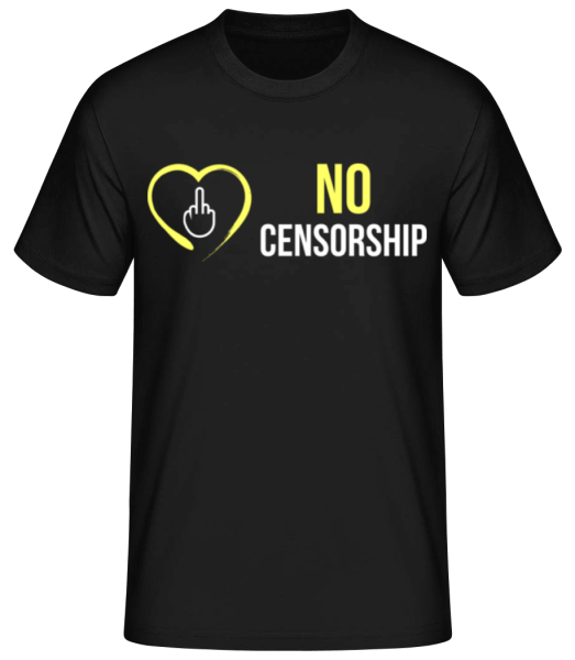 No Censorship - T-shirt standard Homme - Noir - Devant