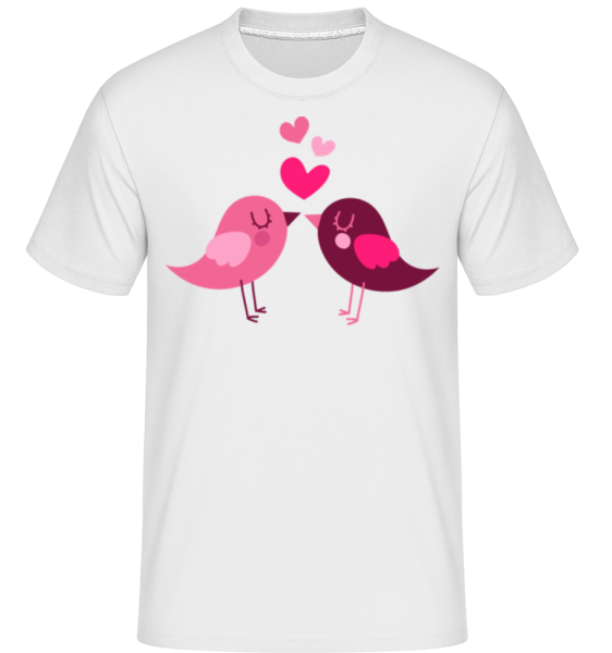 Amour Entre Oiseaux -  T-Shirt Shirtinator homme - Blanc - Devant