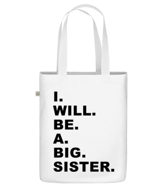 I Will Be A Big Sister - Sac en toile bio - Blanc - Devant