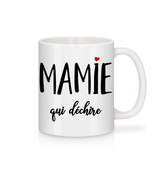 Mamie Qui Déchire - Mug en céramique blanc - Blanc - Vorn