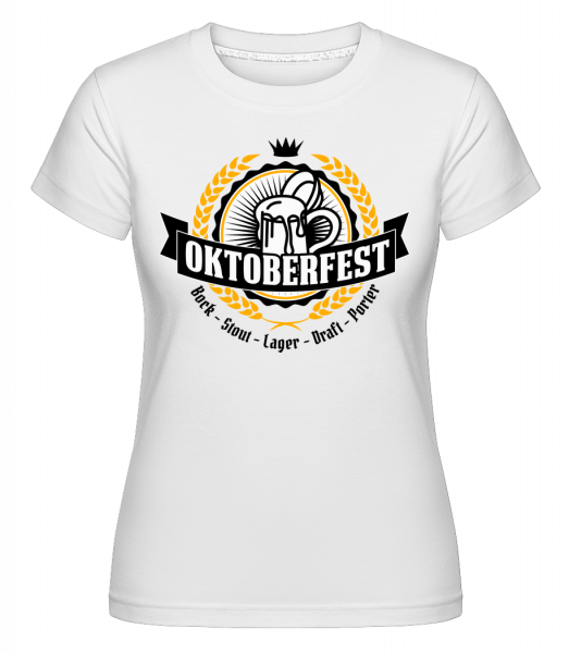 Oktoberfest Maß -  T-shirt Shirtinator femme - Blanc - Vorn