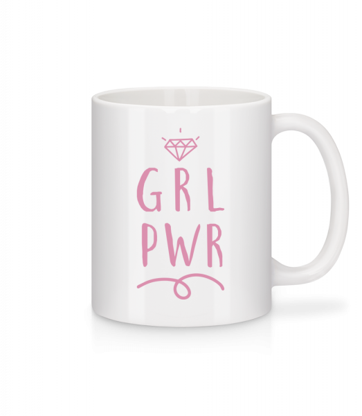 GRL PWR - Mug en céramique blanc - Blanc - Vorn