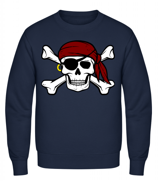 Pirate Tête De Mort - Sweat-shirt classique avec manches set-in - Marine - Vorn