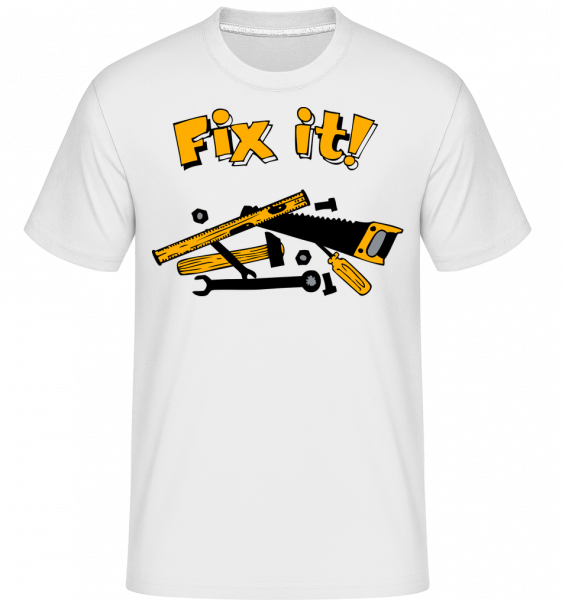 Fix It Symbol -  T-Shirt Shirtinator homme - Blanc - Vorn
