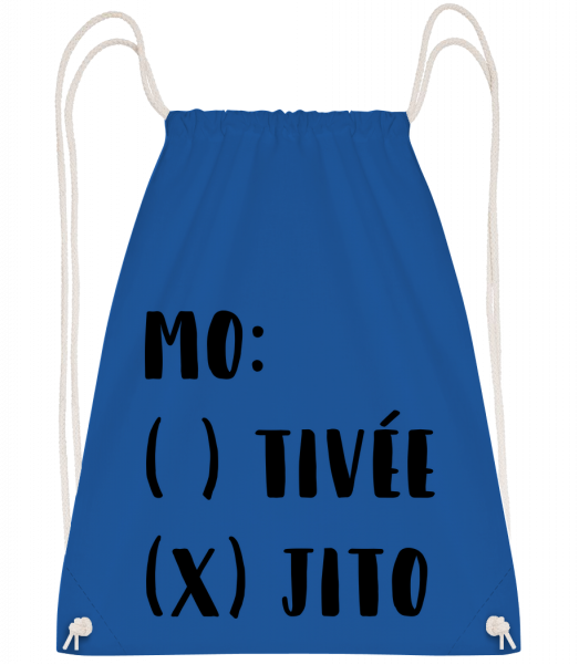 Motivée Mojito - Sac à dos Drawstring - Bleu royal - Vorn