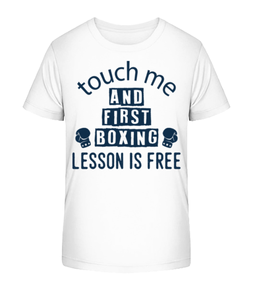 Free Boxing Lessons - T-shirt bio Enfant Stanley Stella - Blanc - Devant