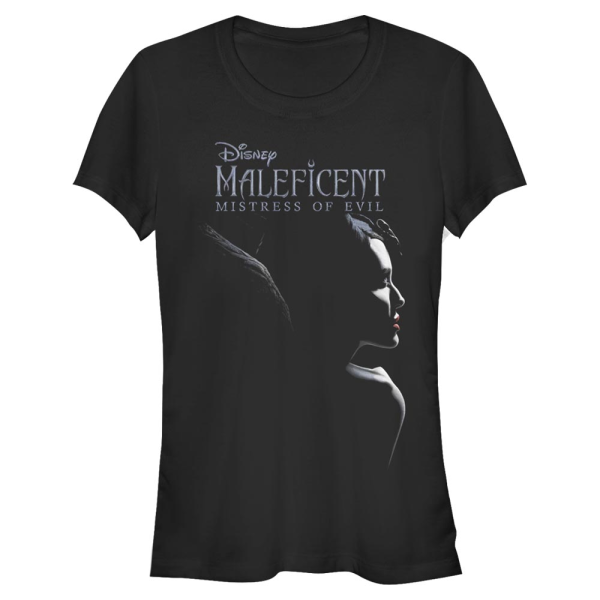 Disney - Maléfique Le Pouvoir du Mal - Maleficent Logo Lockup - Femme T-shirt - Noir - Devant