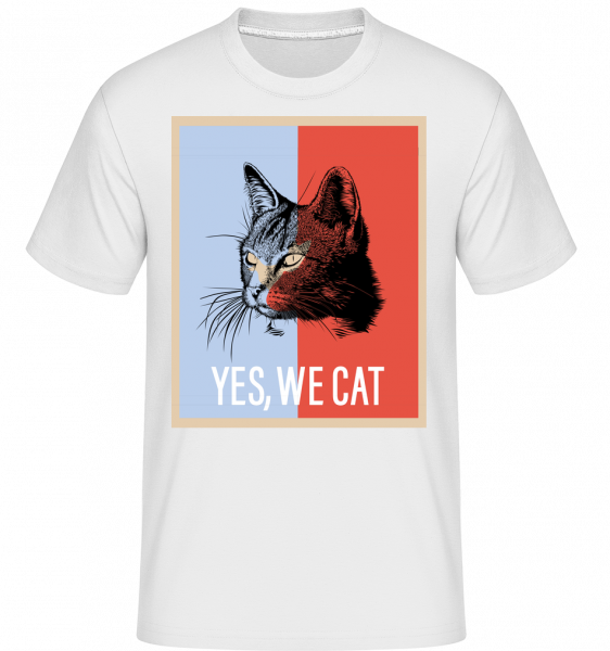 Yes We Cat -  T-Shirt Shirtinator homme - Blanc - Vorn