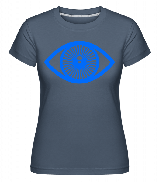 Œil -  T-shirt Shirtinator femme - Bleu denim - Vorn