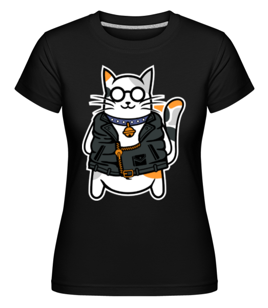 Cool Cat -  T-shirt Shirtinator femme - Noir - Devant