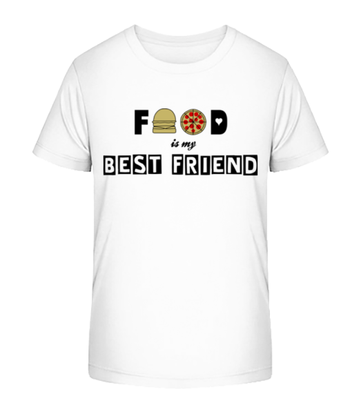 Food Is My Best Friend - T-shirt bio Enfant Stanley Stella - Blanc - Devant