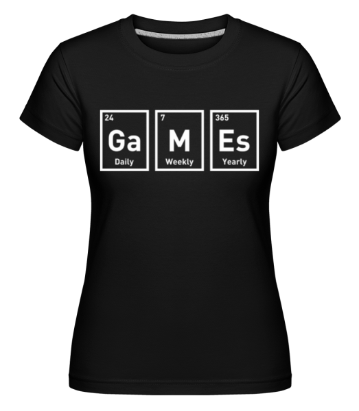 Games Periodic Design -  T-shirt Shirtinator femme - Noir - Devant